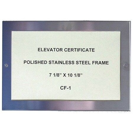 Fred Silver Certificate Frame, Silver, 7 1/8in H CF-1