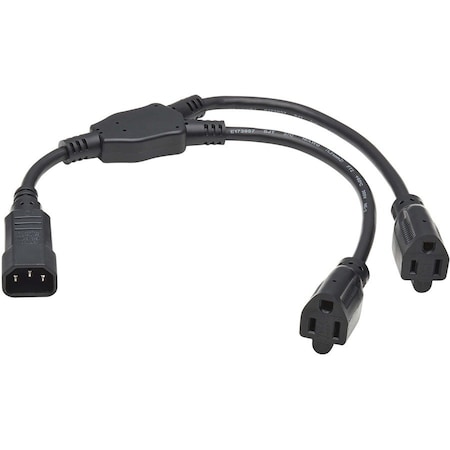 Eaton Power Cord, 1 1/2 ft, Black, 13 A P002-18N-2R