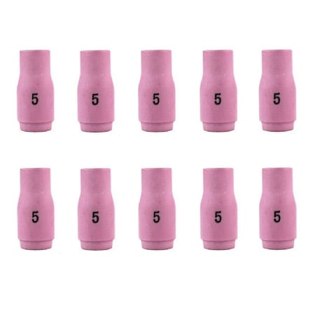 Star Tech Weld TIG Ceramic Cup #5, 5/16in Alumina Nozzle Fit Tig 9, 20, 25, 10PK 13N09