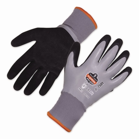 Ergodyne ProFlex 7501 Coated Waterproof Winter Gloves, EN388: 2131X, 11" Long, X-Large, Gray, Pair 17635