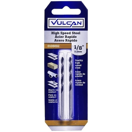 Vulcan Drill Bit, HI-SPD, Steel 1/8 in 230511OR