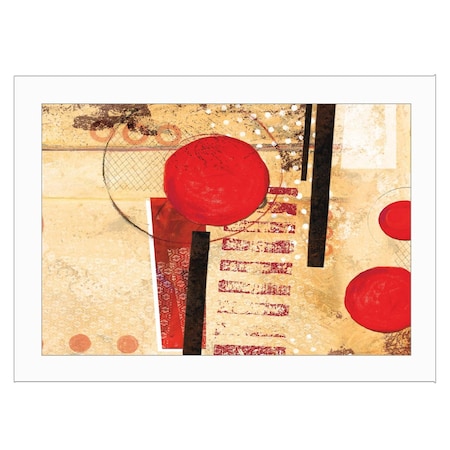 Homeroots Circular Abstract 1 White Framed Print Wall Art 404763