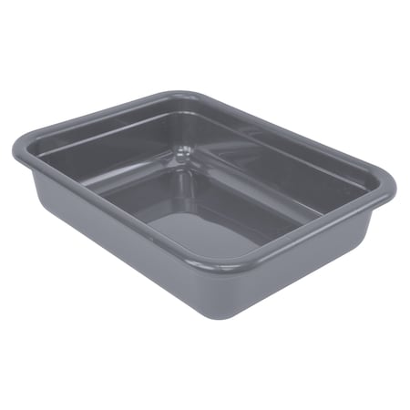 Quantum Storage Systems BUS/UTILITY TUB 22in x 17in x 5in, FLAT BOTTOM PP GRAY FSB-22175GY