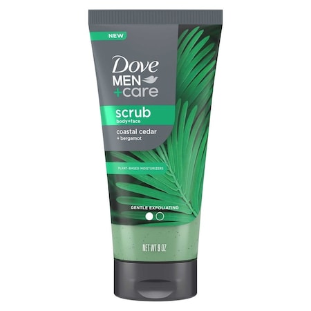 Dove Men+Care Coastal Cedar Plus Bergamot Body and Face Scrub, 9 Ounce, 4PK 64790007