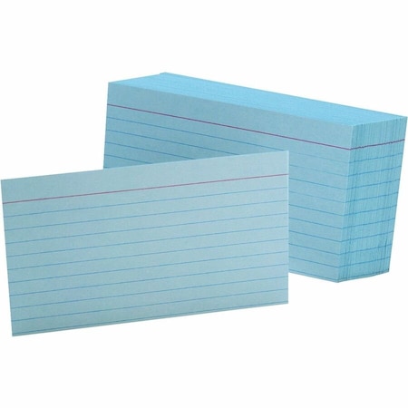 Tops Business Forms Oxford, Ruled Index Cards, 3 X 5, Blue, 100PK 7321BLU