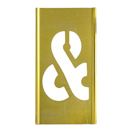 C.H. Hanson Stencil Sort-1" Brass Gothic Ampersand, Symbol, Gothic Font, Brass, 1 Pieces 10008AMP