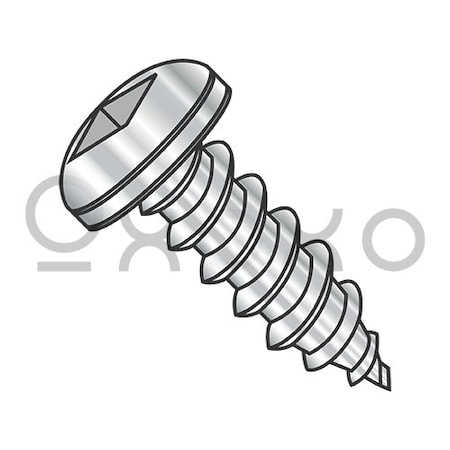 8-15X1/2 Square Pan Self Tapping Screw Type A Fully Threaded 18 8 Stainless Steel, 5000PK