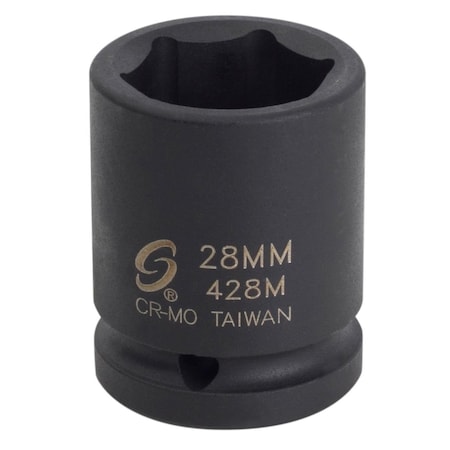Sunex 3/4 in Drive 28Mm Impact Socket 428M