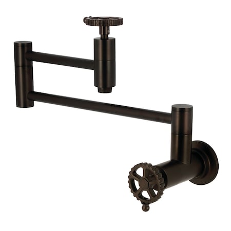 Kingston Brass Wall Mount Pot Filler Faucet, Oil Rubbed Bronze KS8105CG