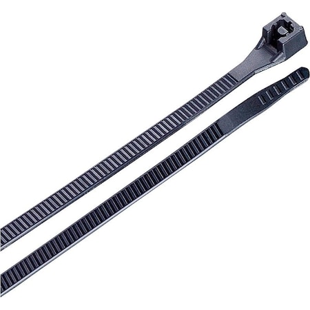 Gardner Bender Cable Tie, 14 in L, 4 in Max Bundle Dia., Black, Nylon 6/6, 75 lb Strength 46-315UVB