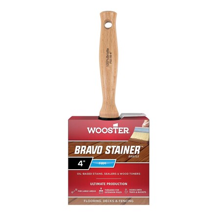 Wooster Wooster Brush F5116-4 4 in. White China Stain Brush 1956960