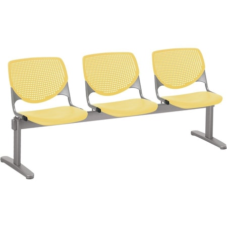 Kfi Kool Beam Seat Beam Seating, 71 in W 22" L 31" H, Polypropylene Seat 2300BEAM3-P12