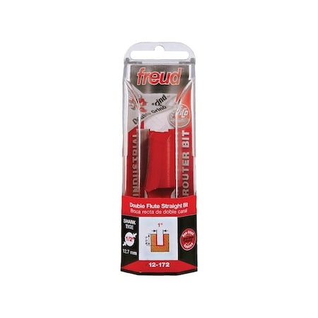 Freud 1in. Dia. Double Flute Straight Bit Eclipse Grind 12-172