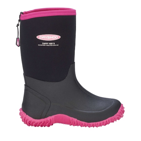 Dryshod Tuffy Outdoor Rubber Sport Boot, Waterproof, Pink, Big Kids, Size 4 TUF-KD-PN-400