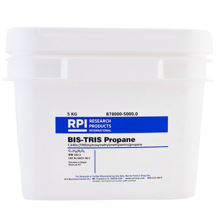 Rpi BIS-TRIS Propane 1, 3-Bis TRIShydroxymethylmethylaminopropane, 5 Kilograms B78000-5000.0