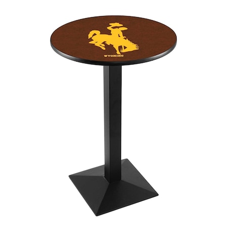 Holland Bar Stool Co 36" Blk Wrinkle Wyoming Pub Table, 36" dia. Top L217B3636Wymng