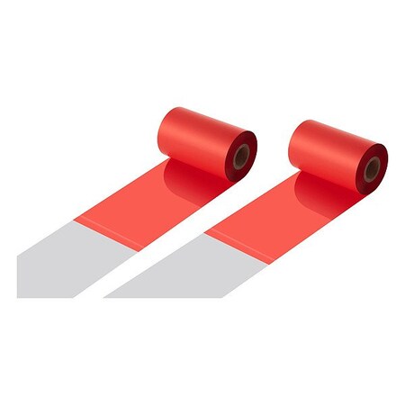 Zoro Select THERMAL TRANSFER RIBBON, Resin/Wax, Red RS4331345WR-Tr-RED