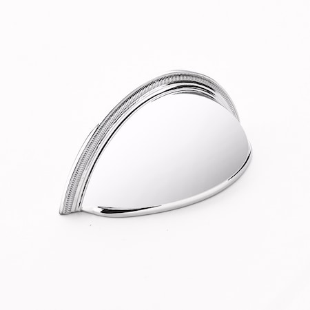 Schaub 3in Center to Center Atherton Knurled Edge Cup Pull Polished Chrome Finish 575-26