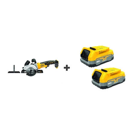 Dewalt Cordless Circular Saw 20V, 4-1/2"dia.Blad DCS571B/DCBP034-2