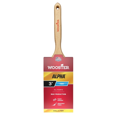 Wooster 3" Flat Sash Firm, Micro Tip Bristle, Paint Brush, Wood Handle 4232-3