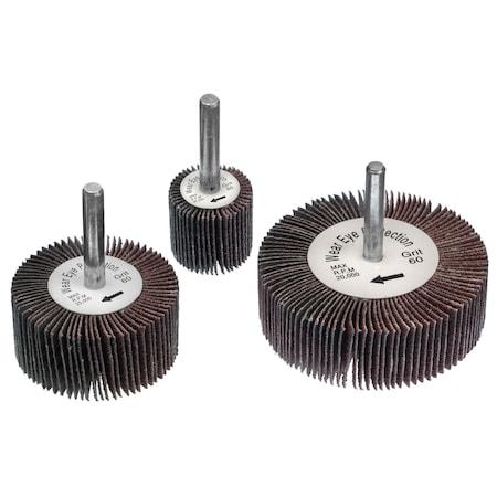 A-Prime Premium Cut Flap Wheels, Aluminum Oxide, 1/4 Shank, 2in x 1, 10PK 10172