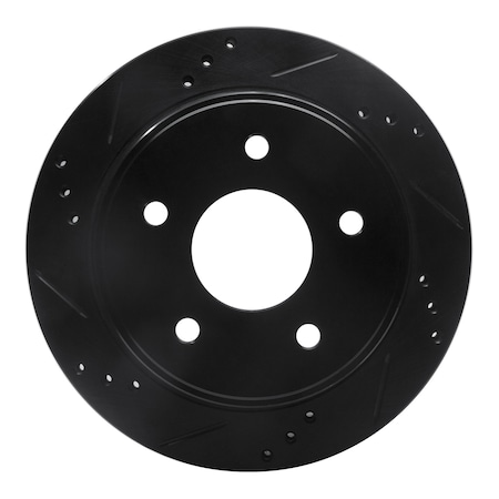 Dynamic Friction Co DFC Brake Rotor - Drilled and Slotted - Black 633-48032L
