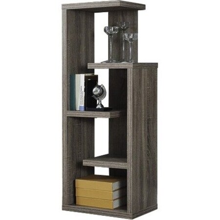 Monarch Specialties Bookshelf, Bookcase, Etagere, 4 Tier, 48"H, Office, Bedroom, Laminate, Brown, Contemporary, Modern I 2467