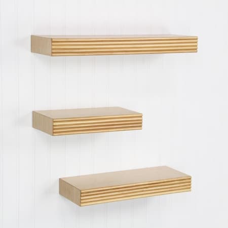 Cheungs Corrabel Ridged Floating Accent Shelves - Set of 3 5952-3