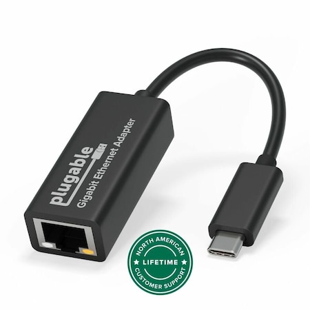 Plugable Technologies PLUGABLE USB C ETHERNET ADAPTER, FAST AND RELIABLE GIGABIT CONNECTION, COMPATIBL USBC-E1000