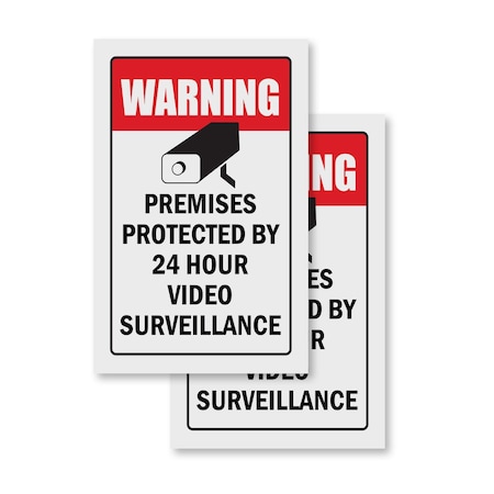 Signmission Video Surveillance, Vinyl Decals Only 24 Inch x 36 Inch, Vinyl Decal, 2PK DSB-2436-2PACK-Video Surveillance