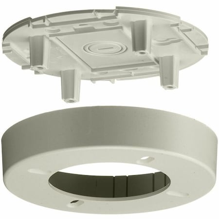 Hubbell Wiring Device-Kellems Non-Metallic Raceway, WallTrak1 Series, Lighting Fixture Box, Round, Office White PW1LFB