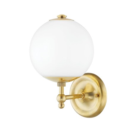 Hudson Valley Lighting Mark D. Sikes X Sphere No.1 1 Light Wall Sconce 6.5 In. Aged Brass MDS702-AGB