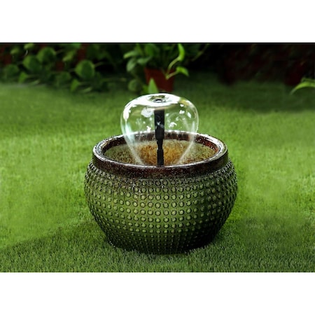 Jeco Green Bowl with Nozzle Water Fountain FCL156