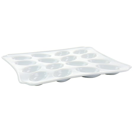 Martha Stewart 12 Inch Ceramic Deviled Eggs Serving Platter in White 128822.01