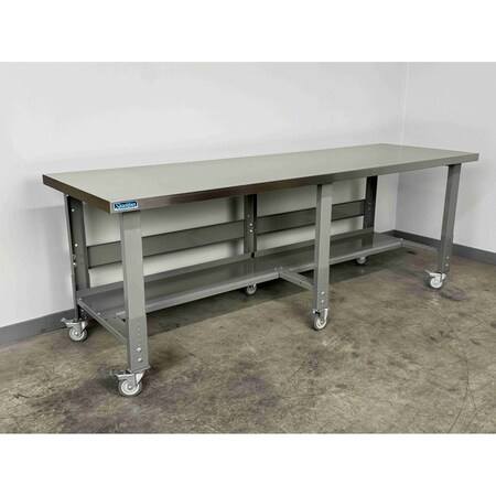 Stackbin Workbench, Mobile, Height, Adj. S9636-3512-BL
