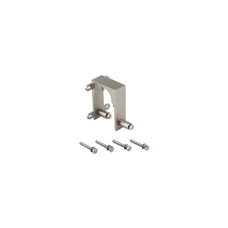National Hardware Bypass Bracket, Sliding Door, Steel, Satin Nickel Pair N187-102
