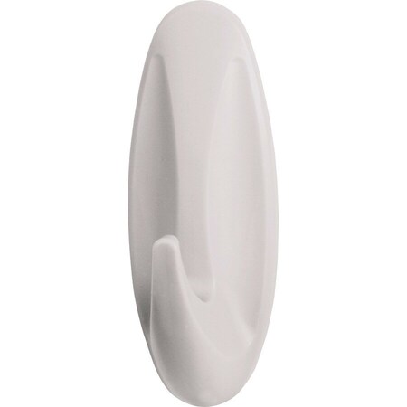 Command Designer Hook, 34 in Opening, 5 lb, 1Hook, Plastic, White 17083B