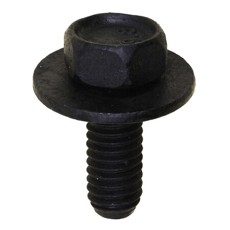 Auveco Hex Sems Body Bolt Black Fluorocarbon M6-1.0 x 16mm, 50PK 15791