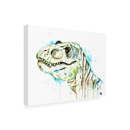 Trademark Fine Art Outdoor Canvas Art - Lisa Whitehouse 'Tom the T-Rex' Wall Art for Patios, or Gardens GRL00740-OC1824WR