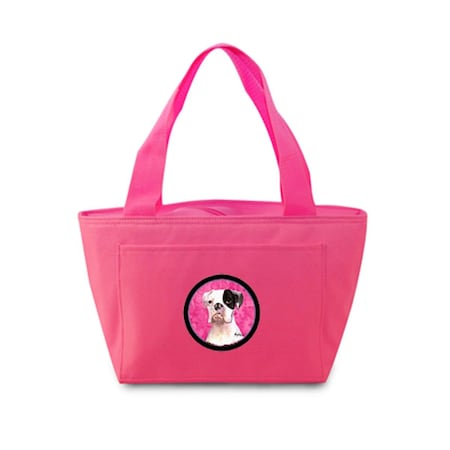 Carolines Treasures Pink Boxer Zippered Insulated School Washable and Stylish Lunch Bag Cooler - 1.5 x 7 In. RDR3019PK-8808