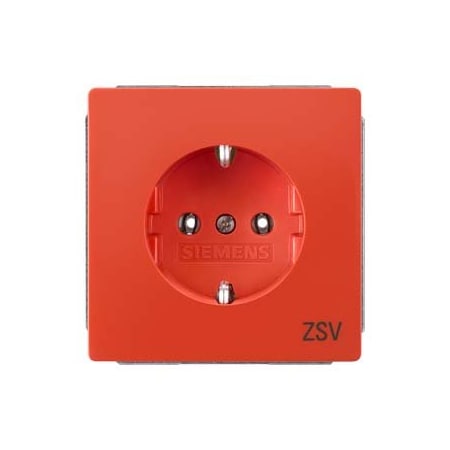 Siemens DELTA style orange SCHUKO socket outlet 10/16 A 5UB1816