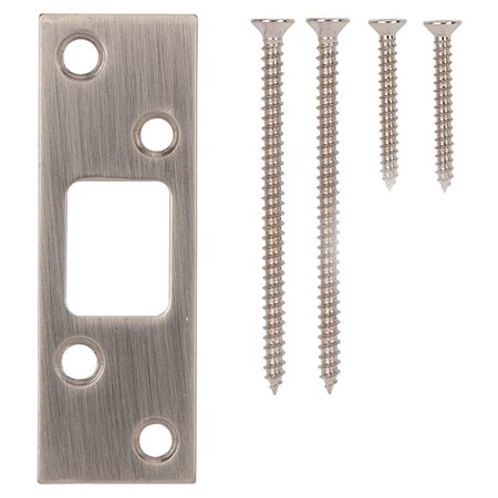 Prosource Security Strike, Steel, Satin Nickel, 3-5/8 in H, 1-1/4 in W HSH-002SN-PS
