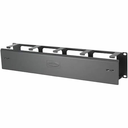 Hubbell Premise Wiring CABLE MANAGEMENT HORIZONTAL, 2U, 3"EXT, W/ COVER, BLACK HS23C