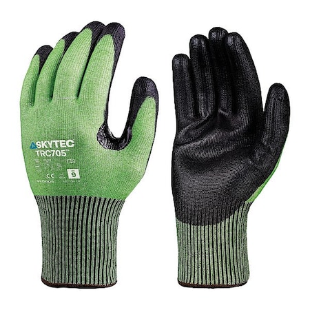 Globus Knit Gloves, Black, Unisex, PR Skytec TRC705 11(2XL) Tricolore PU Green