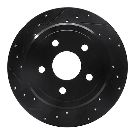 Dynamic Friction Co DFC Brake Rotor - Drilled and Slotted - Black 633-42001L