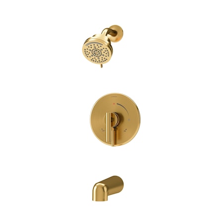 Symmons Dia HydroMersion Multi Spray Single Handle Tub and Shower Faucet Trim Kit with Volume Control S3592BBBZ15TRM