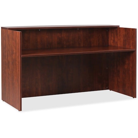 Lorell Reception Desk - 35.4" x 70.9" x 42.5" - Cherry - Essentials Series 59581