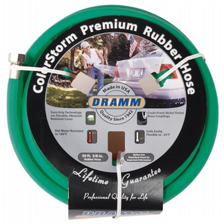 Dramm .63in. X 50ft. Green ColorStorm Premium Rubber Hose 10-17004