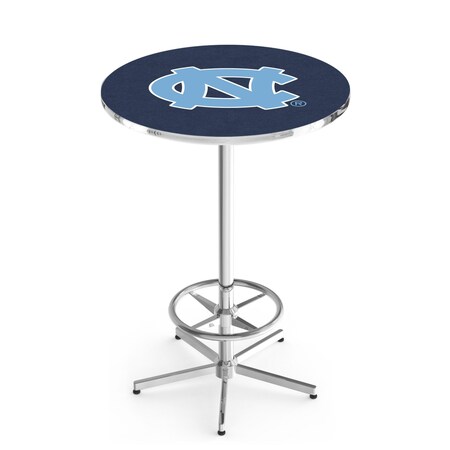 Holland Bar Stool Co 42" Chrome North Carolina Pub Table, 36" dia. Top L216C4236NorCar
