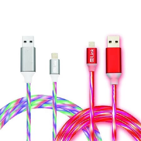 Milink 6 ft. Lighted iPhone Charging Cable, 2PK LLC2-215